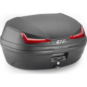 Zavazadlo na motocykl Givi E455N Simply IV Monolock 45 l. červené odrazky