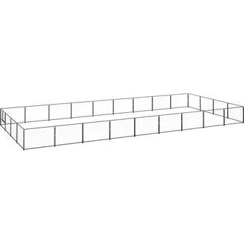 Bouda pro psa zahrada-XL Psí kotec černý 36 m² ocel 3082148