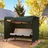Příslušenství k houpačce Outsunny 84B-446 ochranný kryt 205 x 124 x 164 cm tmavě zelený
