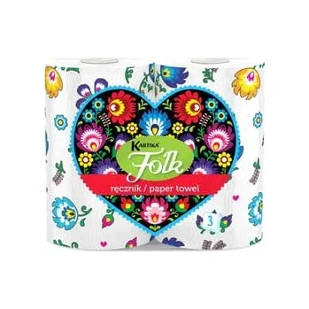 Utěrka Papírové utěrky celulóza Kartika balení 2 ks bílé