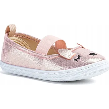 Dívčí tenisky Dívčí tenisky balerínky lesklé Axim 34