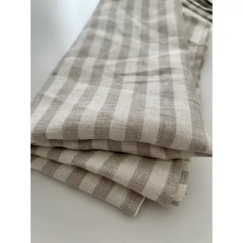 Utěrka Tom Linen Lněná utěrka v přírodním pruhovaném provedení Velikost: 50x60xm