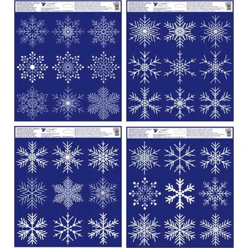 Okenní dekorace Anděl Okenní fólie Vločky 30 x 33,5 cm 297