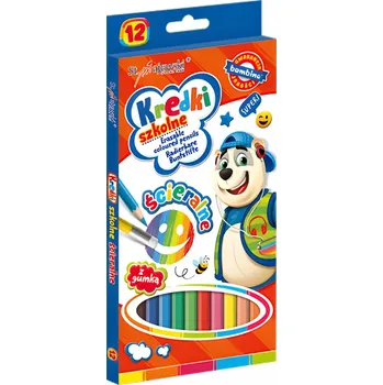 Kresba Bambino pastelky omyvatelné s gumou, 12 barev