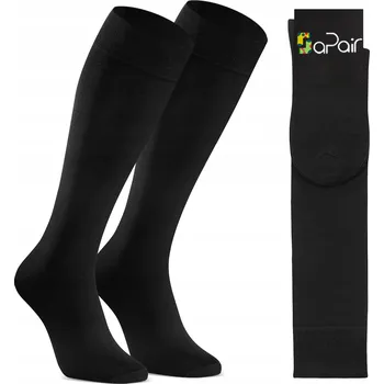 Pánské ponožky PÁNSKÉ PODKOLENKY bavlněné klasické ke KOSTÝMU černé aPair *41-43