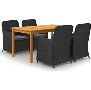 Zahradní sestava zahrada-XL 5dílný zahradní jídelní set černý 3067816