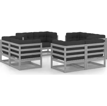 Zahradní sestava zahrada-XL 8dílná zahradní sedací souprava s poduškami masivní borovice 3076336