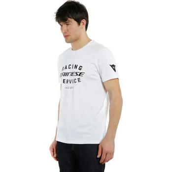 Pánské tričko Triko DAINESE RACING SERVICE bílo/černé 2H18770413