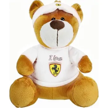 plyšák Produkty Ferrari Velký plyšový medvídek bílý Scuderia Ferrari