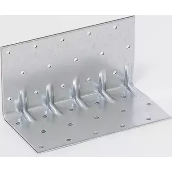 Tesařské kování Úhelník široký s prolisem 53x53x40x1,5 mm, žárový zinek