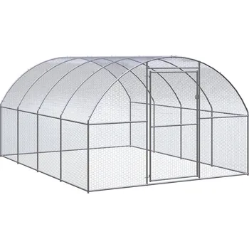zahrada-XL Venkovní klec pro kuřata 3 x 4 x 2 m pozinkovaná ocel 3095464