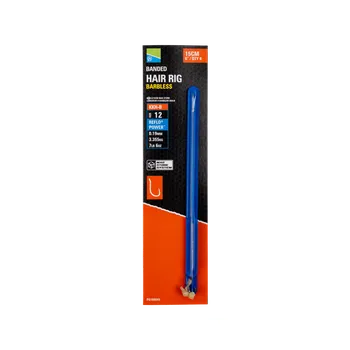 Rybářský háček PRESTON INNOVATIONS Preston KKH-B Banded Hair Rig 6"/15cm Velikost háčku: 12