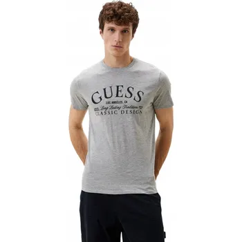 Pánské tričko GUESS PÁNSKÉ TRIČKO SS CLASSIC BSC INTL CLASSIC DESIGN ŠEDÉ vel. L