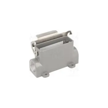 Elektrický konektor Kryt pro konektory HDC velikost 16A se západkou úhlový kov