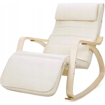 Křeslo Houpací křeslo Songmics béžové