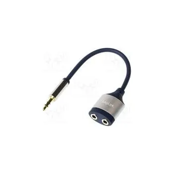 Audio kabel Rozbočovač Jack 3,5mm zásuvka x2,Jack 3,5mm vidlice 180mm