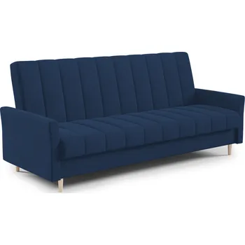 Sedací souprava Eka Rozkládací pohovka SANY, 227cm Výběr nohou: Přírodní, Barva látky: KRONOS 09 (Tmavá modrá)