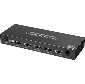 Notebook XtendLan HDMI-DA14E-8k Rozbočovač, HDMI, 1 vstup, 4 výstupy, podpora 8k@60Hz HDMI-DA14E-8k