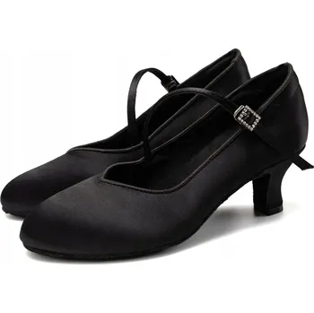 Dámské sandále Lelka taneční boty pro standard M3525 - ČERNÉ - podpatek 5,5 cm, velikost 41