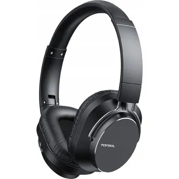 Sluchátka Tonsil bezdrátová sluchátka R65BT Bluetooth sluchátka přes uši s ANC, černá, s mikrofonem