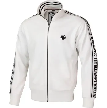 Pánská mikina PitBull West Coast Tape Logo bílá