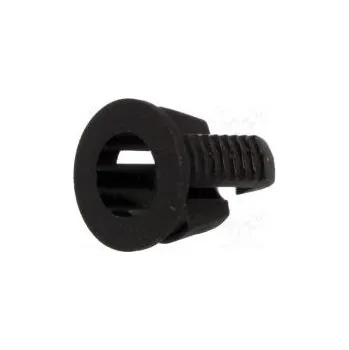 Objímka pro LED 3mm jednodílné černá UL94V-2 L 5,8mm