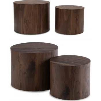 Konferenční stolek Konferenční stolek Mebel Elite kulatý 53 x 53 x 45,5 cm dub ořech