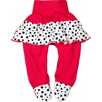 Dupačky Polodupačky BEZ TLAKU s volánkem srdíčka malá vel. 68 KLEKLE