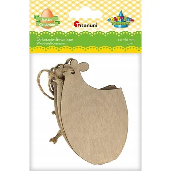 Přívěsek Dřevěný přívěsek slepice 62x100mm