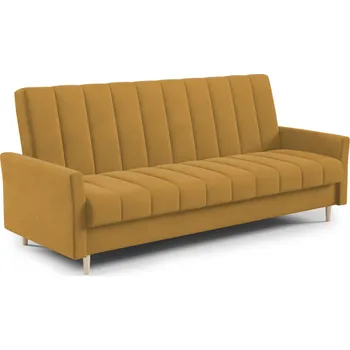 Sedací souprava Eka Rozkládací pohovka SANY, 227cm Výběr nohou: Bílé, Barva látky: KRONOS 01 (Žlutá)