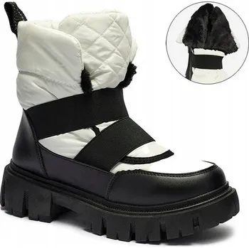 Dámská zimní obuv BÍLO-ČERNÉ DÁMSKÉ SNĚHULE FERORY 39