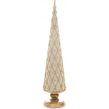 Obraz Zlatý vánoční stromeček 54 cm – umělá dekorace, vánoční ozdoba, DÁREK