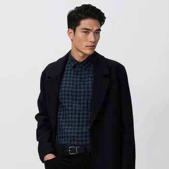 Pánská košile Reserved - Kostkovaná košile regular fit - tmavomodrá - 080DO-59P - 080DO-59P-M