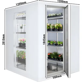 Lednice G.Gastro Chladicí box - 1,2 x 1,2 m - výška: 2,01 m - 1,8 m³ - se 3 prosklenými stranami