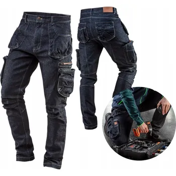 montérky Džínové pracovní kalhoty do pasu vyztužené bavlna 81-229 L/52 NEO