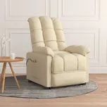 zahrada-XL Elektrické masážní křeslo krémové textil 3073767