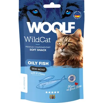 Pamlsek pro psa WOOLF WildCat Snacks Mastné ryby 50g