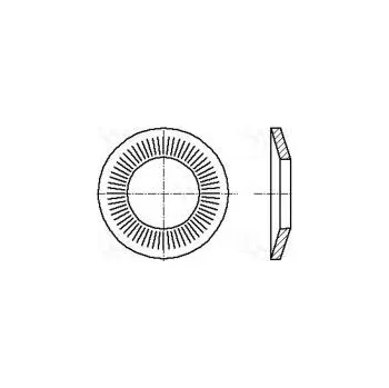Matice Podložka kónická M16 D=32mm h=4,1mm pružná ocel Povlak zinek