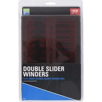 Pouzdro na rybářské vybavení PRESTON INNOVATIONS Preston Double Slider Winders 18cm In A Box