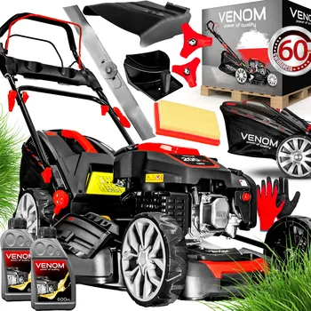 Sekačka Benzínová sekačka Venom 9 HP 51 cm se sběrným košem 60 l a funkcí mulčování
