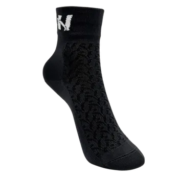 Pánské ponožky Nebbia Hi-Tech N-pattern crew ponožky 130 černé - 39-42