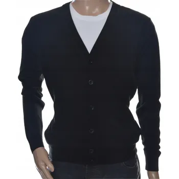 Pánský svetr Pánský svetr rozepínací kardigan na knoflíky do V, vlněný, z vlny M 501