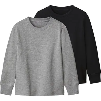 Chlapecké tričko lupilu® Chlapecké termo triko s dlouhými rukávy, 2 kusy (černá/šedá, 110/116)