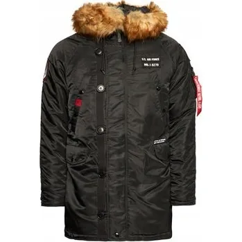 Pánský zimní kabát Alpha Industries Pánská parka černá 188141