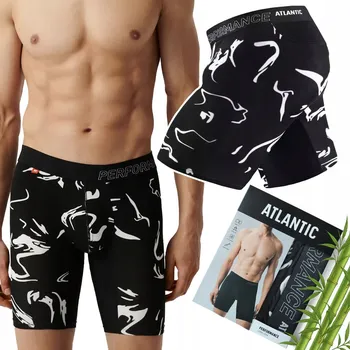 Boxerky Pánské boxerky SPORTOVNÍ BAMBUSOVÉ s dlouhými nohavicemi ATLANTIC 1202 - M