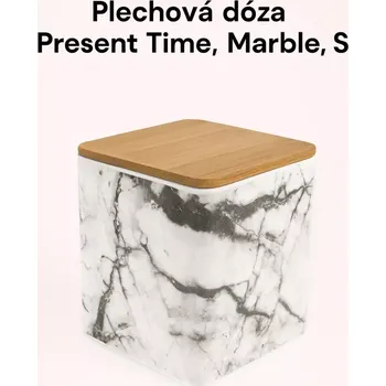 Dóza na potraviny Plechová dóza Present Time, Marble, S - (11x14cm)