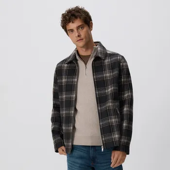 Pánský svetr Reserved - Svetr s rolákem na zip - béžová - TA177-80M - TA177-80M-XXL