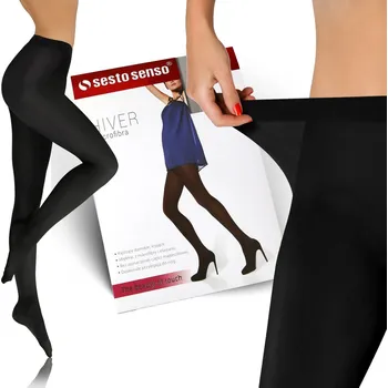 Dámské punčochy Hladké Punčocháče Sesto Senso Hiver 40 DEN černé, velikost 3