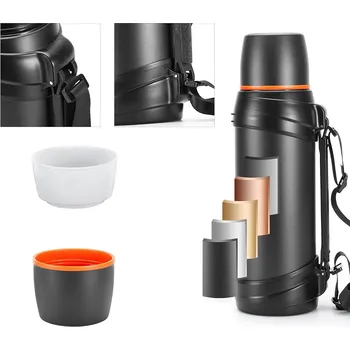 Termoska VELKÁ TERMOSKA NA KÁVU, ČAJ, TURISTICKÁ, OCELOVÁ 304, PRÉMIOVÁ, 2.5L