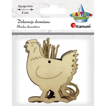 Obraz Dřevěné dekorace Titanum 6 ks kuřátka
